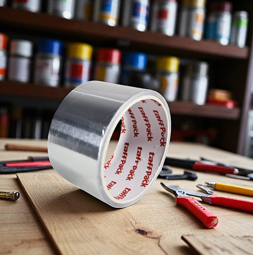 Gambar produk TaffPACK Lakban Aluminium Foil Tape Tahan Panas Anti Bocor 0.06mm 5M 50mm - INU162