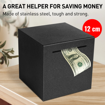 Groovy Celengan Stainless Steel Piggy Bank Coin Money Saving Box - QH-026