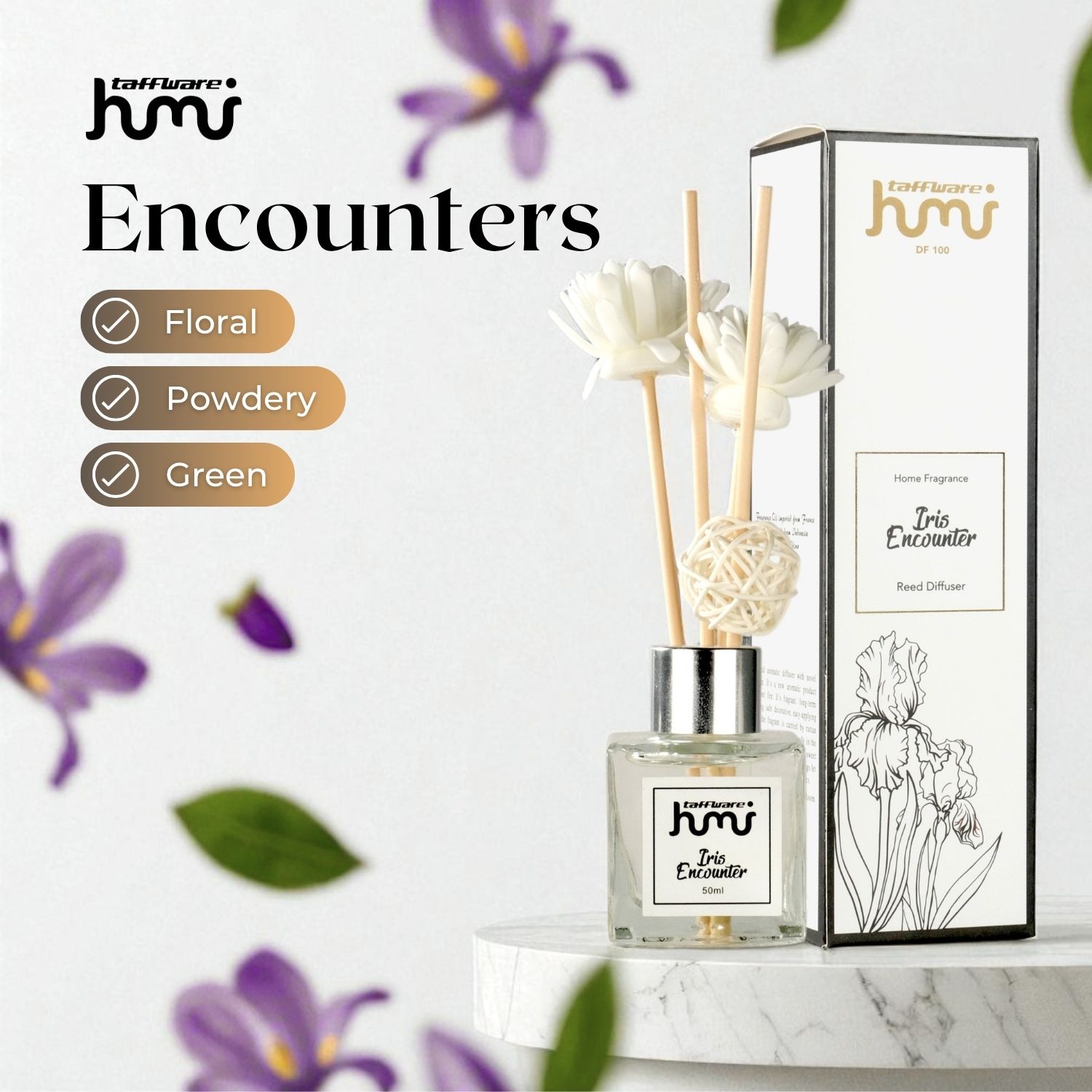 Gambar produk Taffware HUMI Pengharum Ruangan Reed Diffuser 50ml Encounters - DF-100
