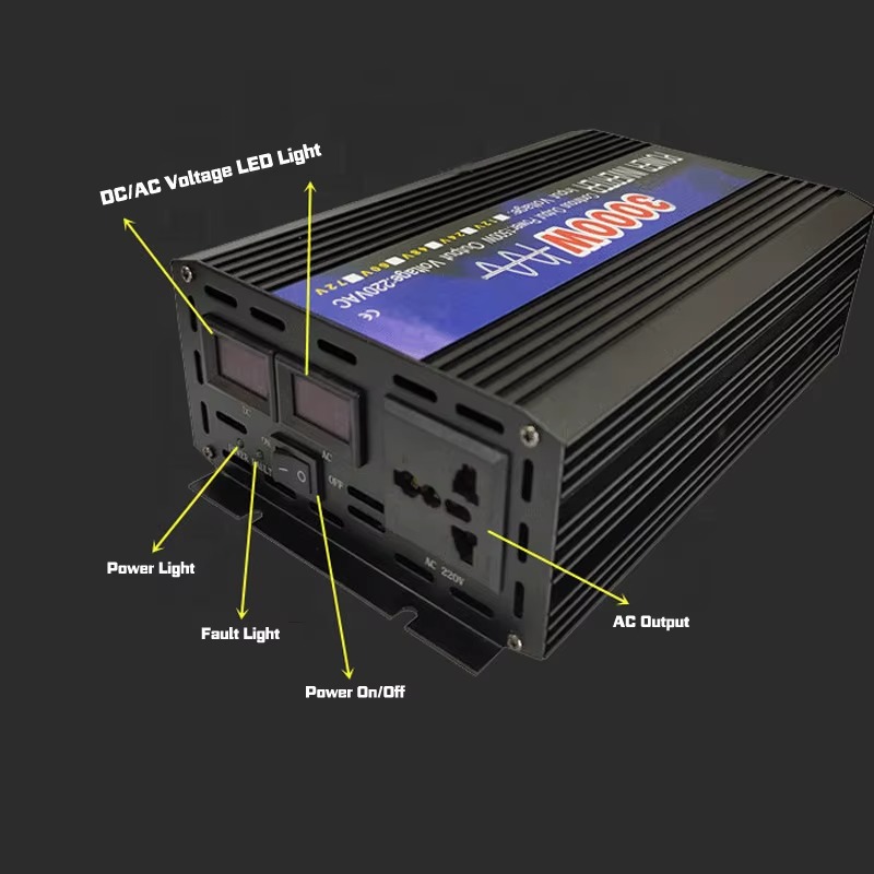 Gambar produk CHRTECH Power Inverter Mobil Pure Sine Wave DC 60V to AC 220V 3000W - CHR-P3000W