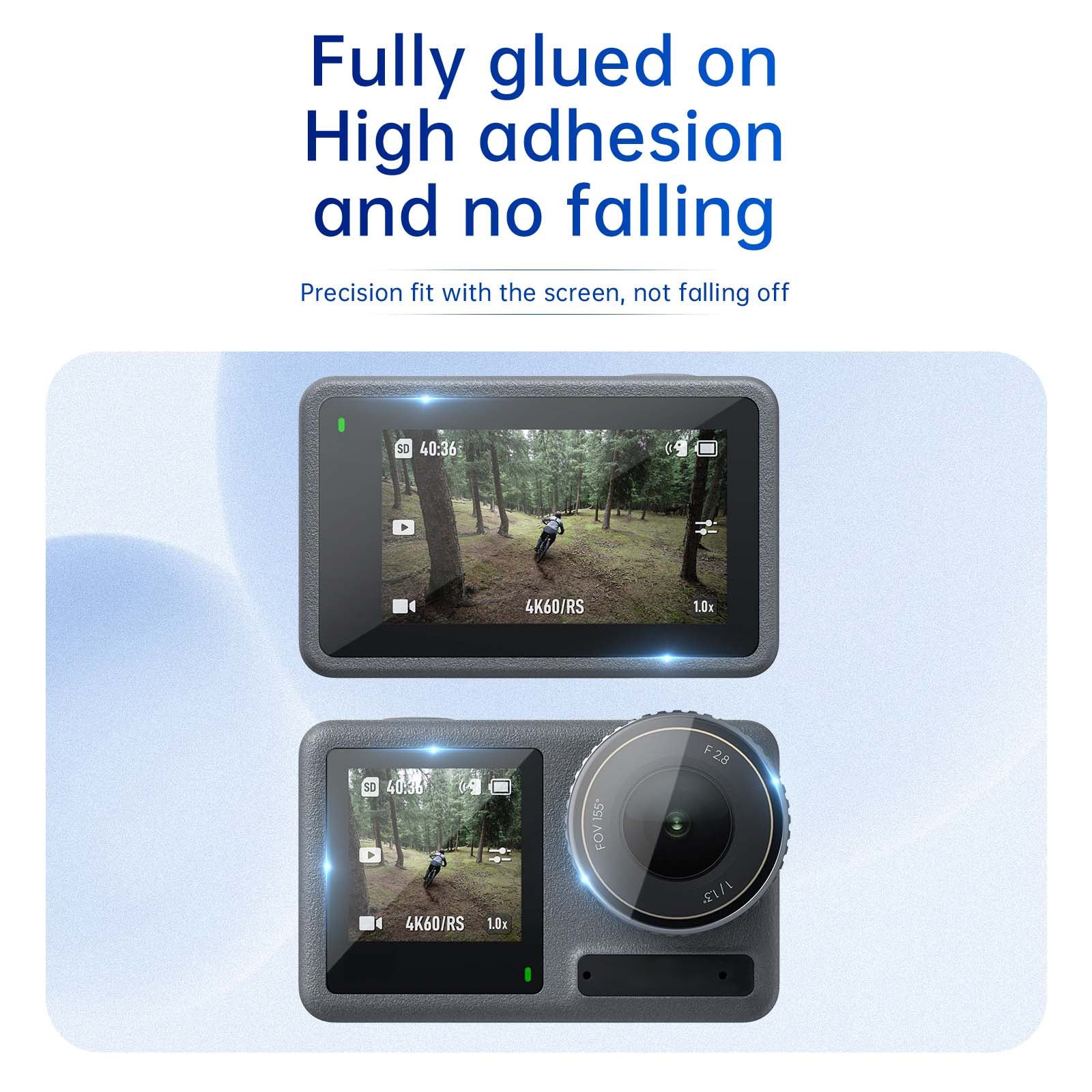 Gambar produk TELESIN Protective Film HD Pelindung Layar Lensa for DJI Action 5 Pro - S6-FLM-09-TDJ