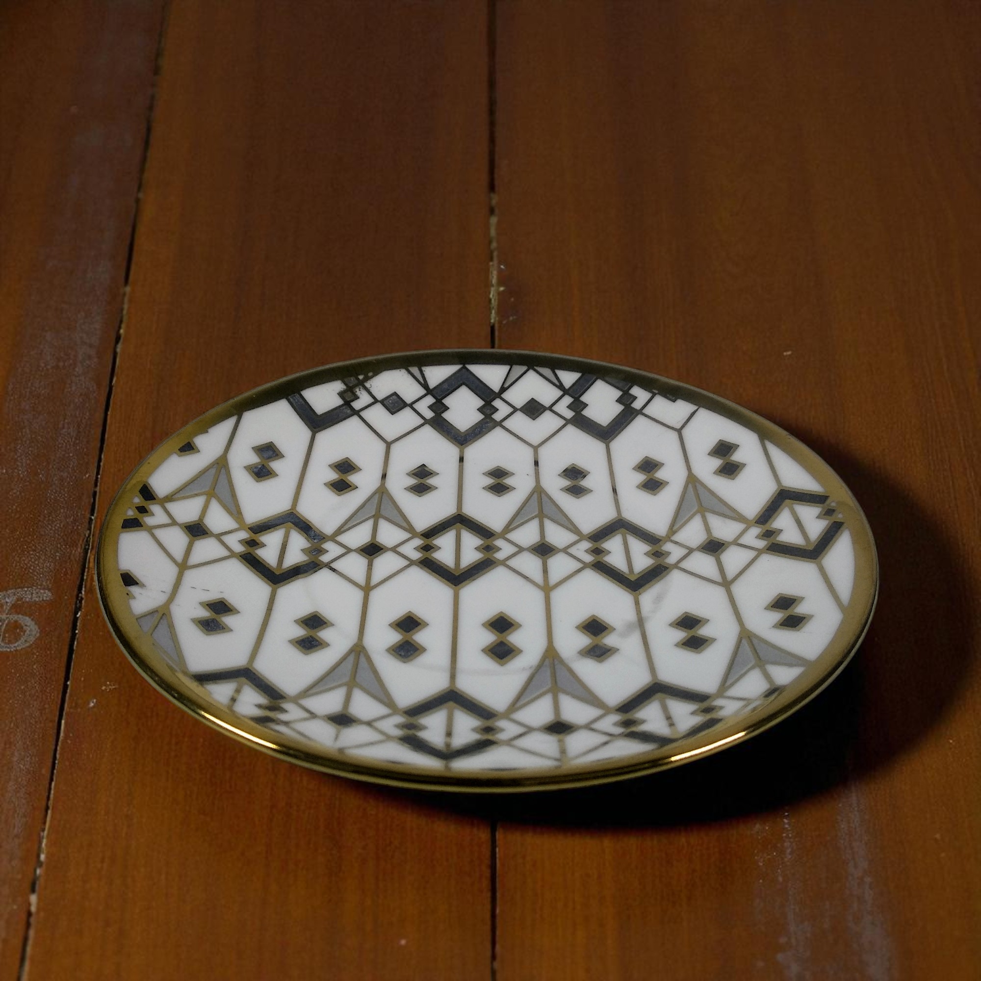 Gambar produk ONLYJIA Set Cangkir Kopi Keramik 6in1 Plated Pattern Coffee Cup 90ml Geometric Tapestry - DW3355