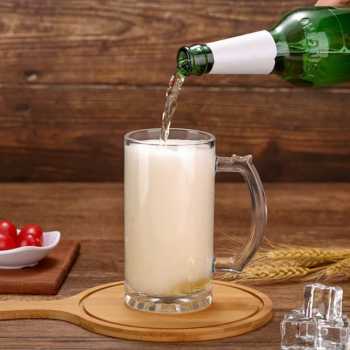 Gambar produk TREDO Gelas Mug Bir Beer Sodium Calcium Glass Drilled Bottom Cup 500ml - T515
