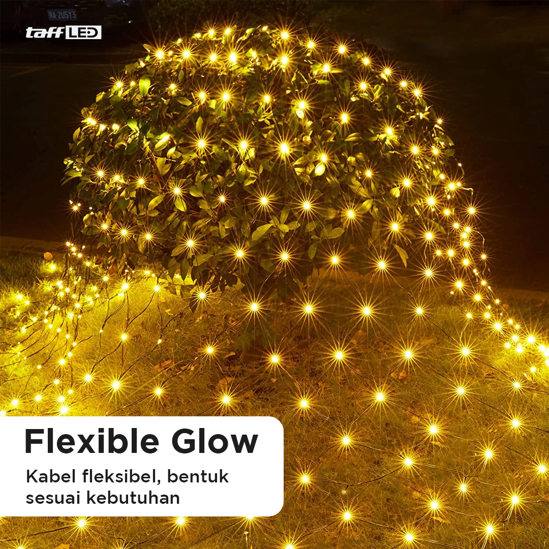 Gambar produk TaffLED Lampu Hias Jaring String Lights Decoration EU Plug 1.5x1.5M - EK-04