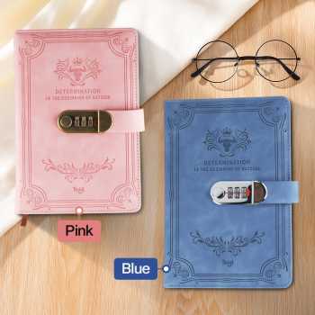 Gambar produk Toddi Buku Jurnal Leather Determination A5 200 Halaman Grid with Lock - TDD3