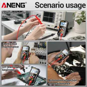 Gambar produk ANENG Digital Multimeter Voltage Tester AC/DC NCV Flash 4000 Counts - M127