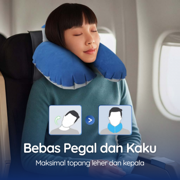 Gambar produk Bantal Leher Travel Angin Ergonomis U-Shaped Inflatable Neck Pillow