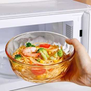 Gambar produk Heart Home Mangkok Kaca Borosilicate Glass Rice Soup Bowl 450ml - H450