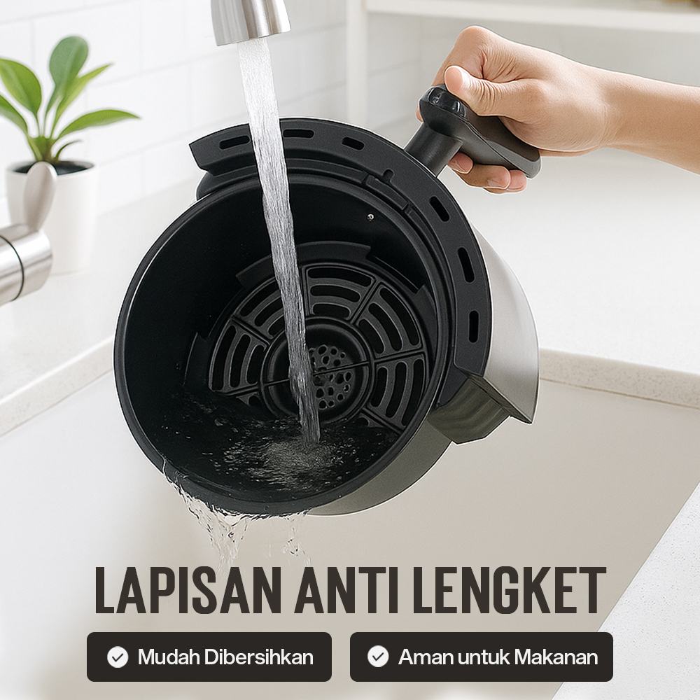 Gambar produk Rosou Air Fryer Mesin Penggoreng Tanpa Minyak 2nd Edition 2.5L OA2 - OA2