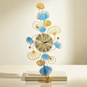 Gambar produk TaffHOME Jam Dinding Besi Elegan Ginkgo Biloba Silent Movement 91.5cm Vertical - 2221C