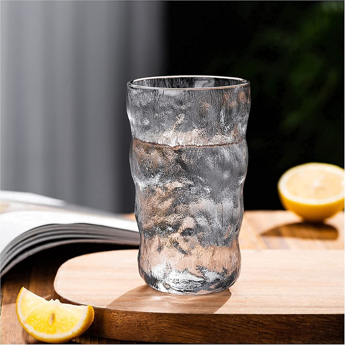 Gambar produk KDK Gelas Kaca Glacier Hammer Patterned Cup Japanese Tall - K-32