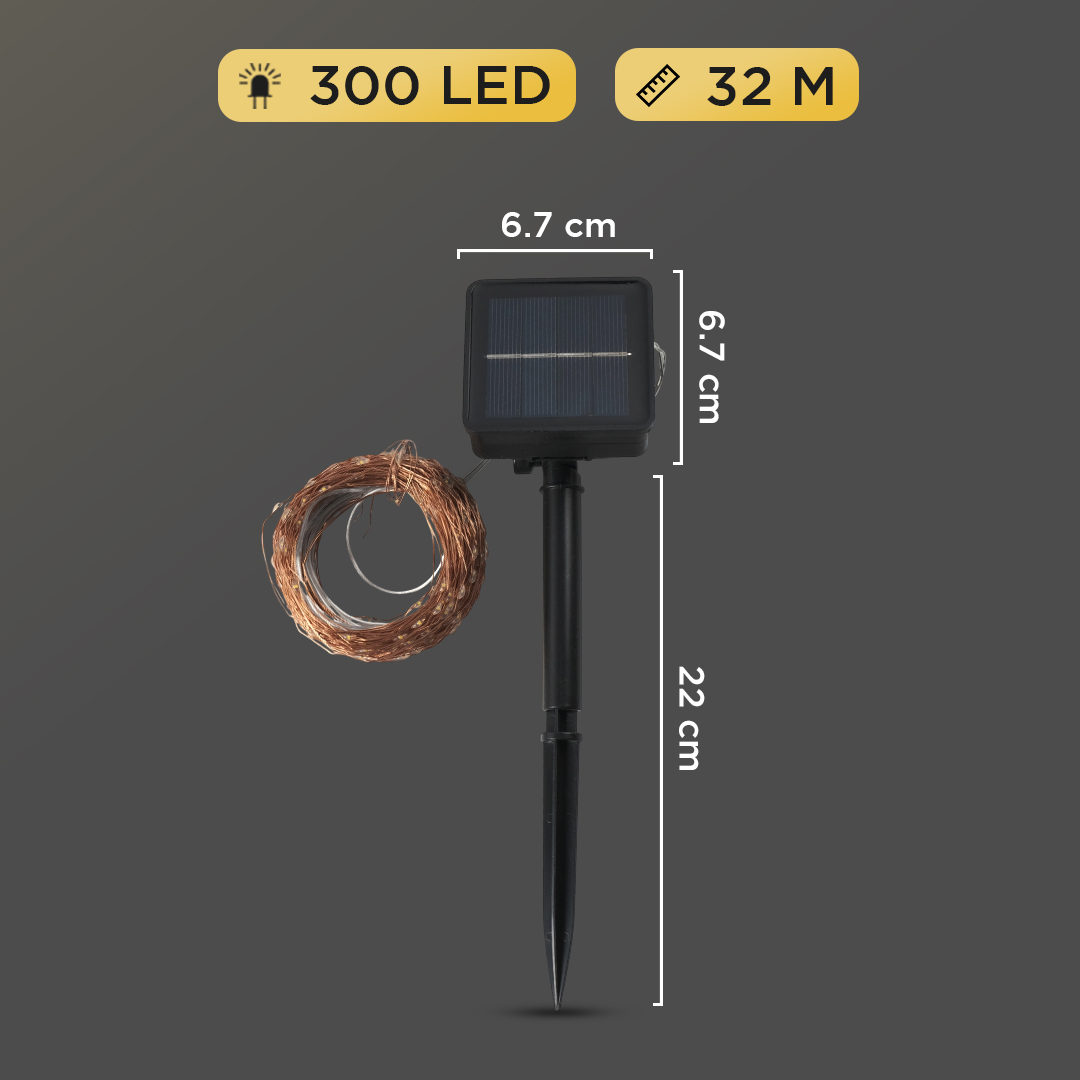 Gambar produk OKAL Lampu Hias Tumblr String Lights Solar Power 300 LED 32M - OKLED12