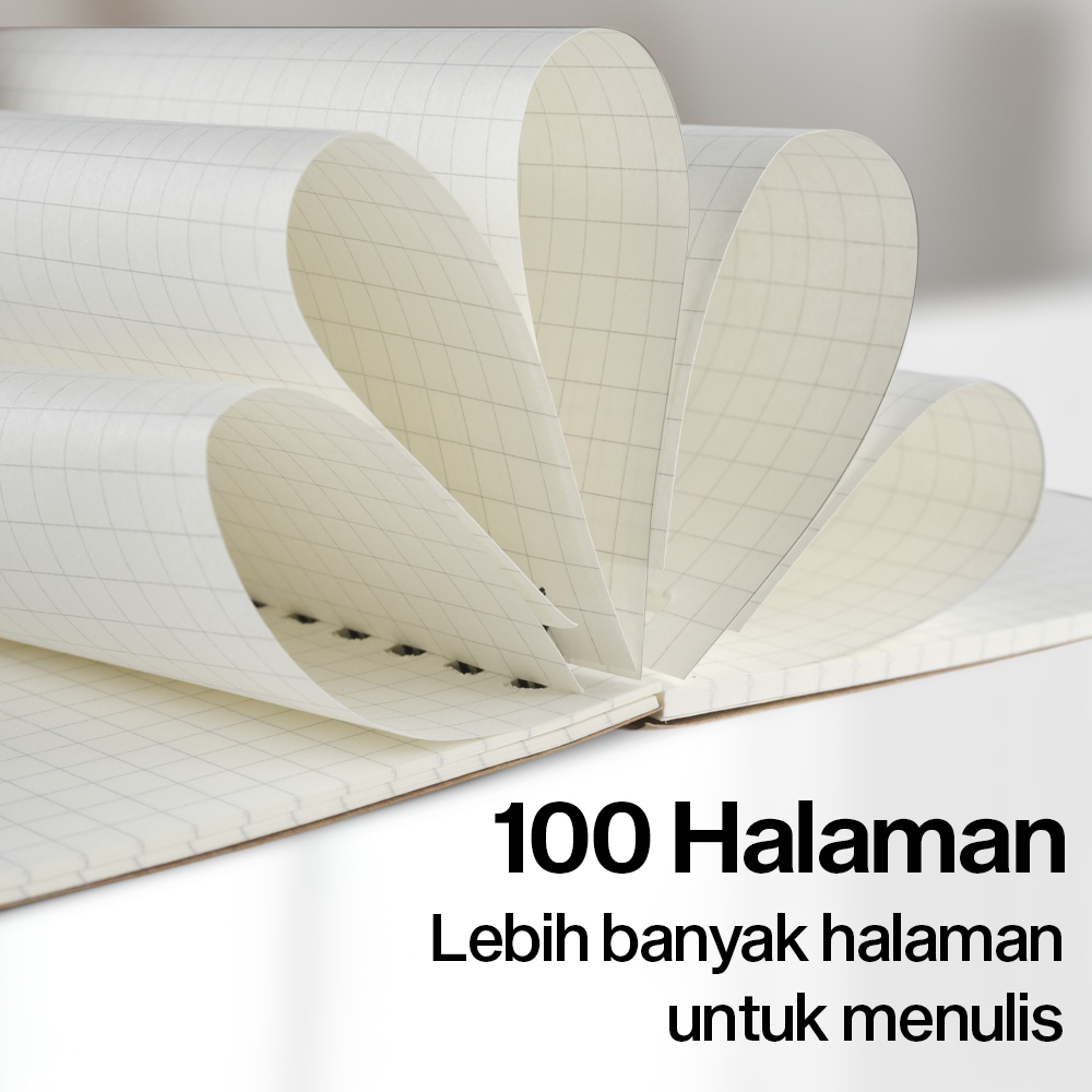 Gambar produk Toddi Buku Jurnal Softcover Notebook Diary 68GSM 100 Halaman Grid - TD6