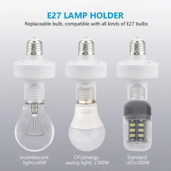 Gambar produk TSLEEN Fitting Lampu Wireless Remote Control E27 Timer Switch Lamp - TS803