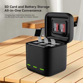 Gambar produk TELESIN Charger Baterai Box GoPro Hero 13 3 Slot 2.4A - S0-BCG-10-TGP