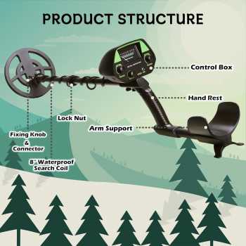 Gambar produk TECLUNG Pendeteksi Logam Metal Detector Waterproof Adjustable 3 Mode - GTX5030H