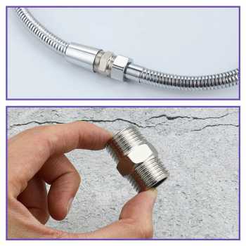 Gambar produk SHILECTI Sambungan Pipa Air Male Hex Nipple Pipe Connector 2 PCS 1/4 Inch - SC138