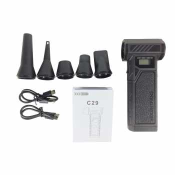 Gambar produk PINTUDY Air Duster Blower Mini Turbo Jet Fan 8000mAh 245W with Nozzle - C29