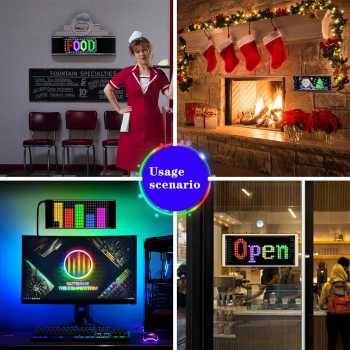 Gambar produk Wisciton LED Matrix Panel Bluetooth Flexible Waterproof 89.8x19.2cm - W19