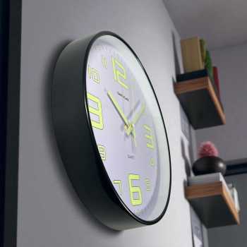 Gambar produk TaffHOME Jam Dinding Quartz Luminous Glow in The Dark Large Font 30cm - INU6