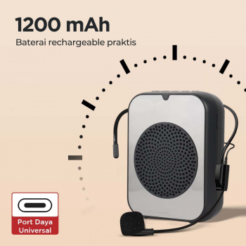 Gambar produk SOAIY Speaker Pinggang Bluetooth Voice Amplifier LED Wired 8W - H6