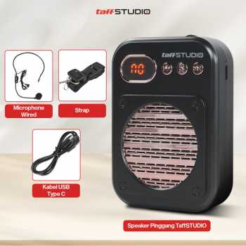 Gambar produk TaffSTUDIO Speaker Pinggang Bluetooth Voice Amplifier LED Wired - S25