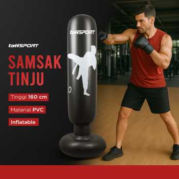 TaffSPORT Samsak Tinju Berdiri Inflatable Punching Bag 1.6M - VK160