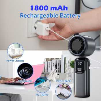 GRE Kipas Mini Portable Handheld Fan 100 Speed Settings 1800mAh - G-100