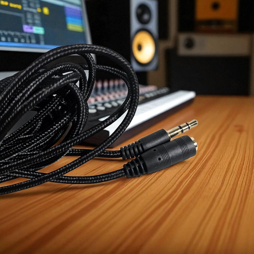 Gambar produk LINGHUANG Kabel Audio AUX 3.5mm Male to Female 5M - AV124