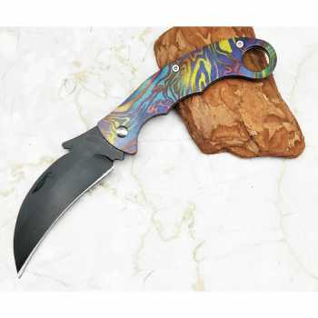 Gambar produk Hui Xuan Zi Pisau Karambit Folding Eagle Collector Hunting Knife 165mm - W58
