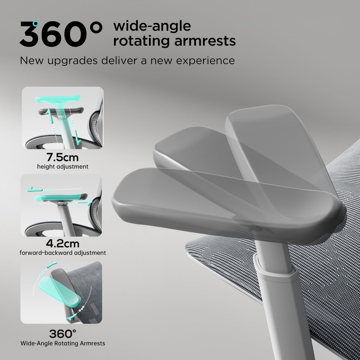 Gambar produk HBADA Kursi Kantor Office Chair 3D Lumbar Support Flexible Armrest - P2 Pro