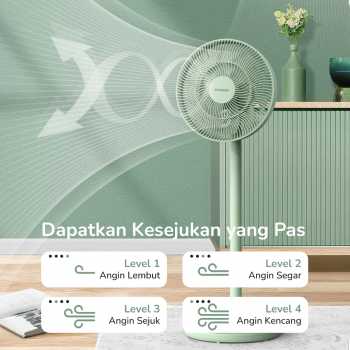 Gambar produk QCOOKER Kipas Angin Lantai Floor Fan Multi Angle Swing - QD0217