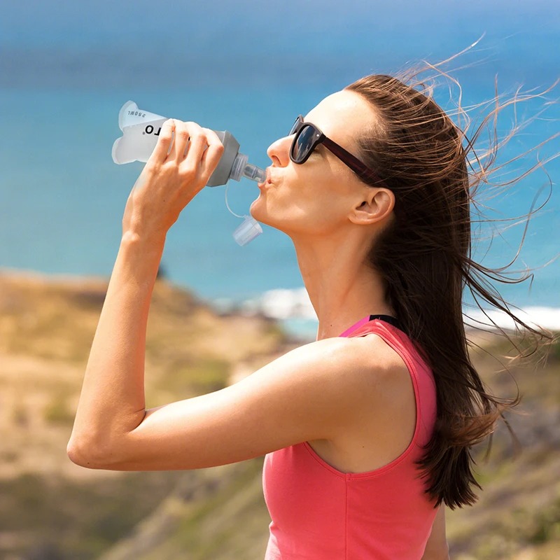 TaffSPORT Botol Minum Soft Flask Foldable Sport Water TPU 450ml - TFG-11 Gambar produk TaffSPORT Botol Minum Soft Flask Foldable Sport Water TPU 450ml - TFG-11