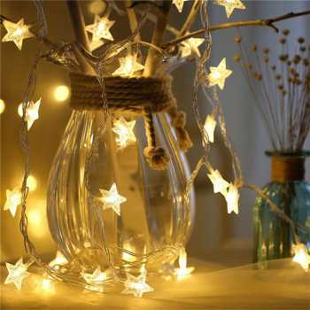 Gambar produk DKG Lampu Hias String Lights Star Shape Battery Power 20 LED 3M - 2G11