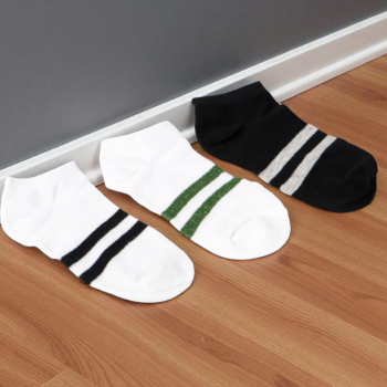 Gambar produk Kaos Kaki Ankle Kasual Strip Breatheable Sock Wanita 35-39 5 Pasang