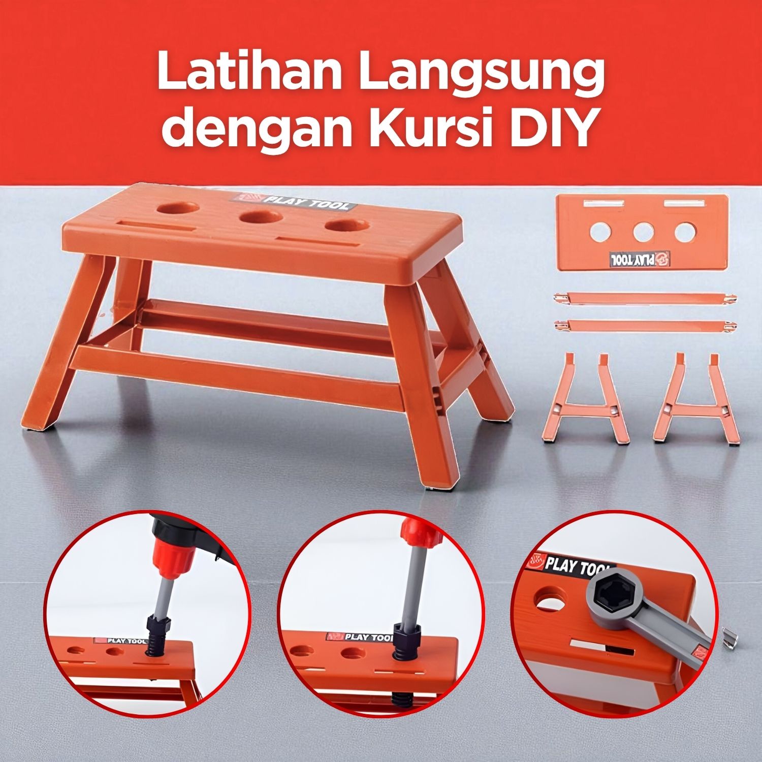 Gambar produk YICHI Hardware Tool Toy Mainan Perkakas Anak Simulasi Pertukangan - TD46