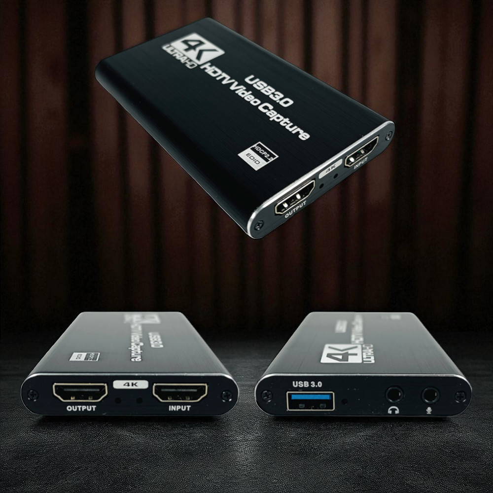 Gambar produk ALLOYSEED HDMI Video Capture Card Adapter Record Box USB3.0 4K HDTV - RU900