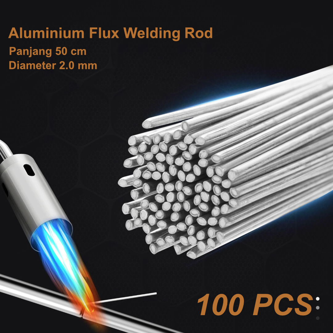 Gambar produk Taffware Kawat Las Aluminium Flux Core Suhu Rendah 50cm 100 PCS 2.0mm - SH50