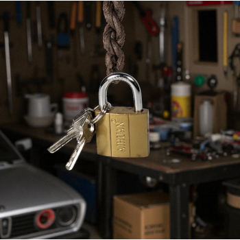 Gambar produk AI HUAN QASEM Gembok Rumah Anti Maling Padlock Hardened Steel 32mm - IDP
