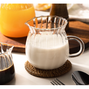 Gambar produk YWDL Teko Teh Pitcher Coffee Milk Jug Borosilicate Glass 370ml - YD1