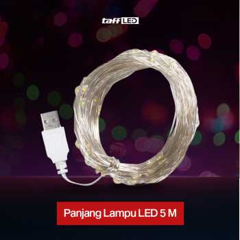 Gambar produk TaffLED Lampu Hias String Lights Waterproof USB Power 50 LED 5M - SZ