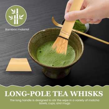 Gambar produk SIDIA Chasen Bamboo Whisk Long Handle Matcha Teh Jepang 56 Tangkai - S-56