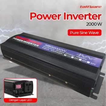 Gambar produk Taffware Power Inverter Mobil Pure Sine Wave DC 12V to AC 220V 2000W - NBQ2000W