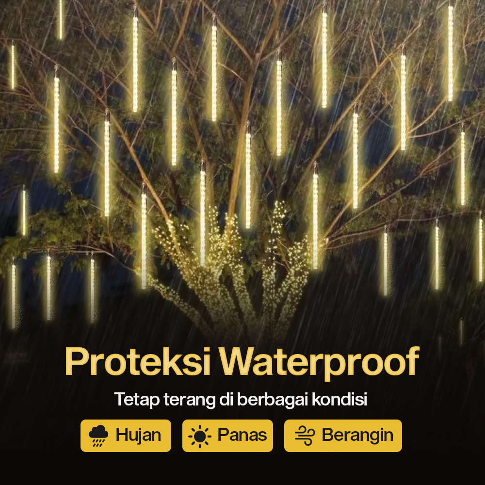 Gambar produk STUXMOS Lampu Hias String Lights Meteor Waterproof Warm White 8PCS - XH480