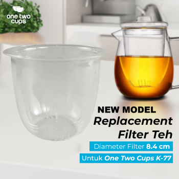 One Two Cups Saringan Teh Filter Pengganti untuk Teko Teh Kaca - K77 New Model