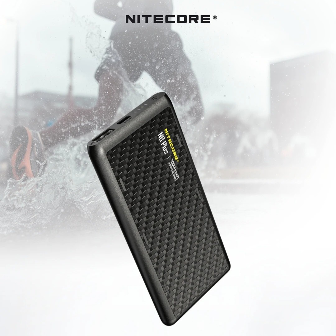 Gambar produk NITECORE Power Bank PD QC Carbon Fiber IPX7 Dual USB 22.5W 10000mAh - NB Plus