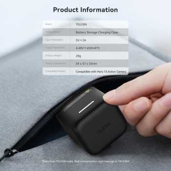 Gambar produk TELESIN Charger Baterai Box GoPro Hero 13 3 Slot 2.4A - S0-BCG-10-TGP