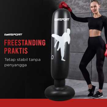 Gambar produk TaffSPORT Samsak Tinju Berdiri Inflatable Punching Bag 1.6M - VK160