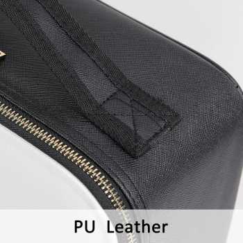 Gambar produk DHOPE Tas Make Up Kosmetik PU Leather Portable with Brush Slot Small - D-111