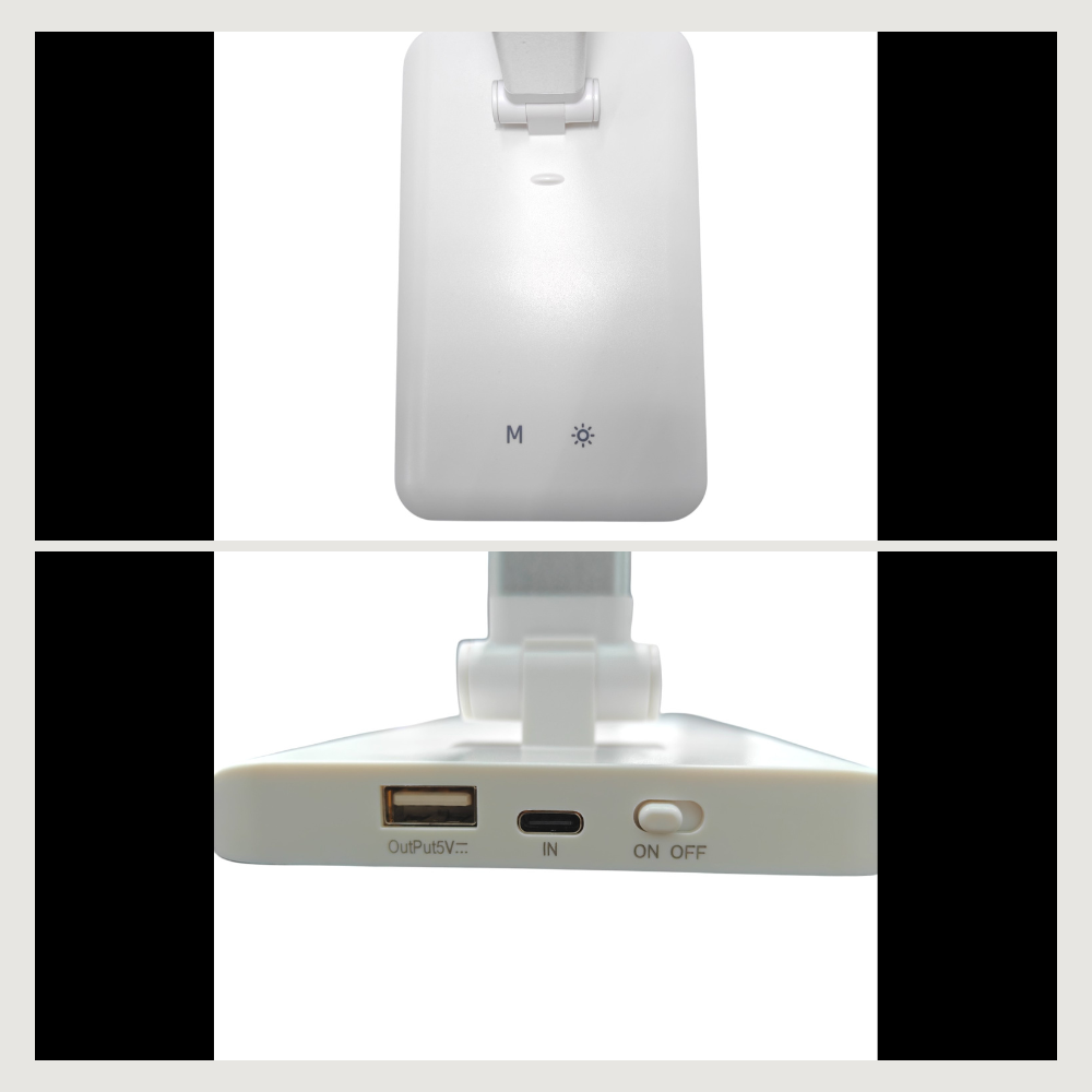 Gambar produk NEWSTYLE Lampu Meja Belajar LED Desk Lamp USB Rechargeable 8W 3 Color - PH376